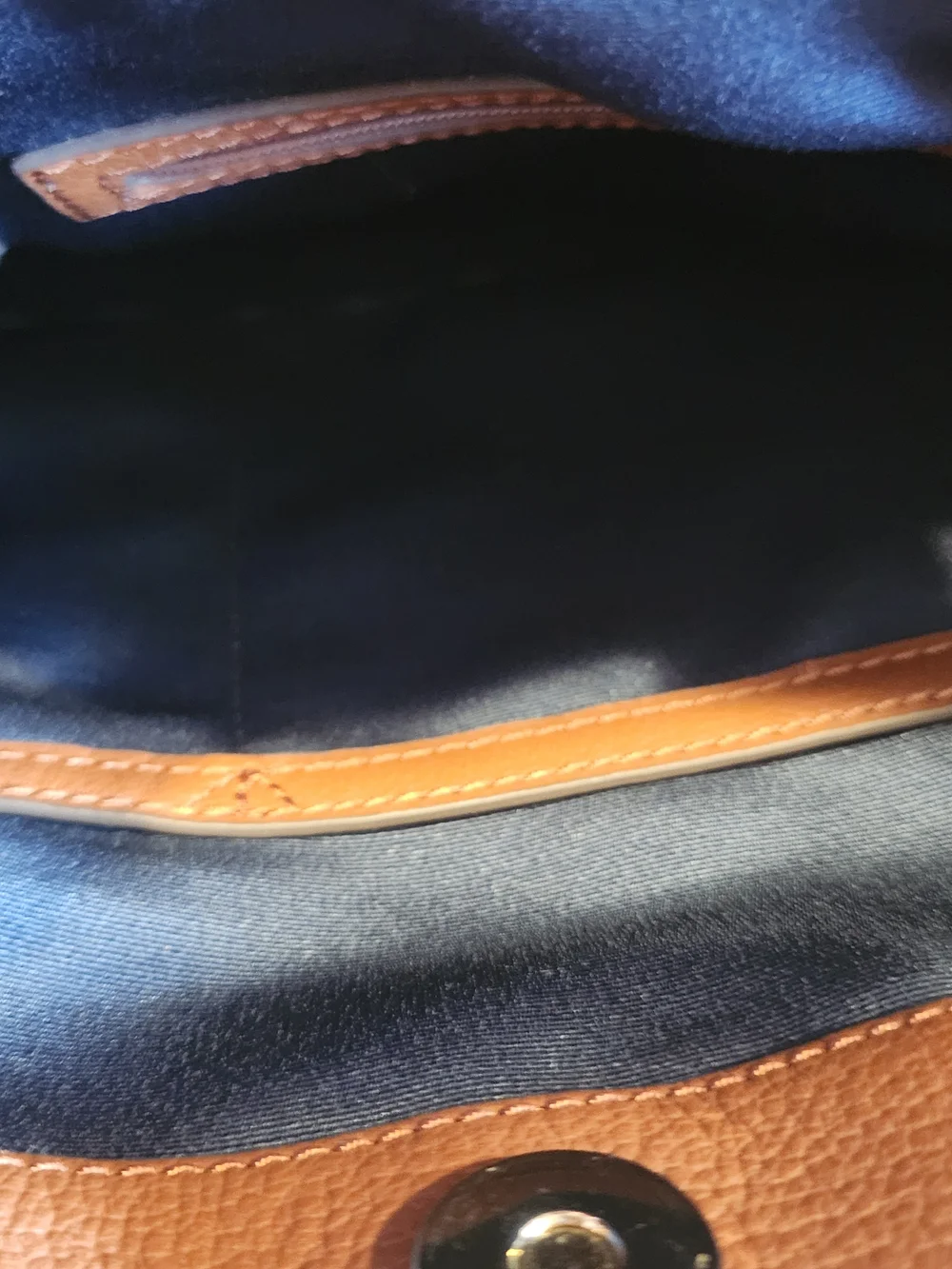 Cole Haan Canvas and Brown Leather Top-Handle Backpack